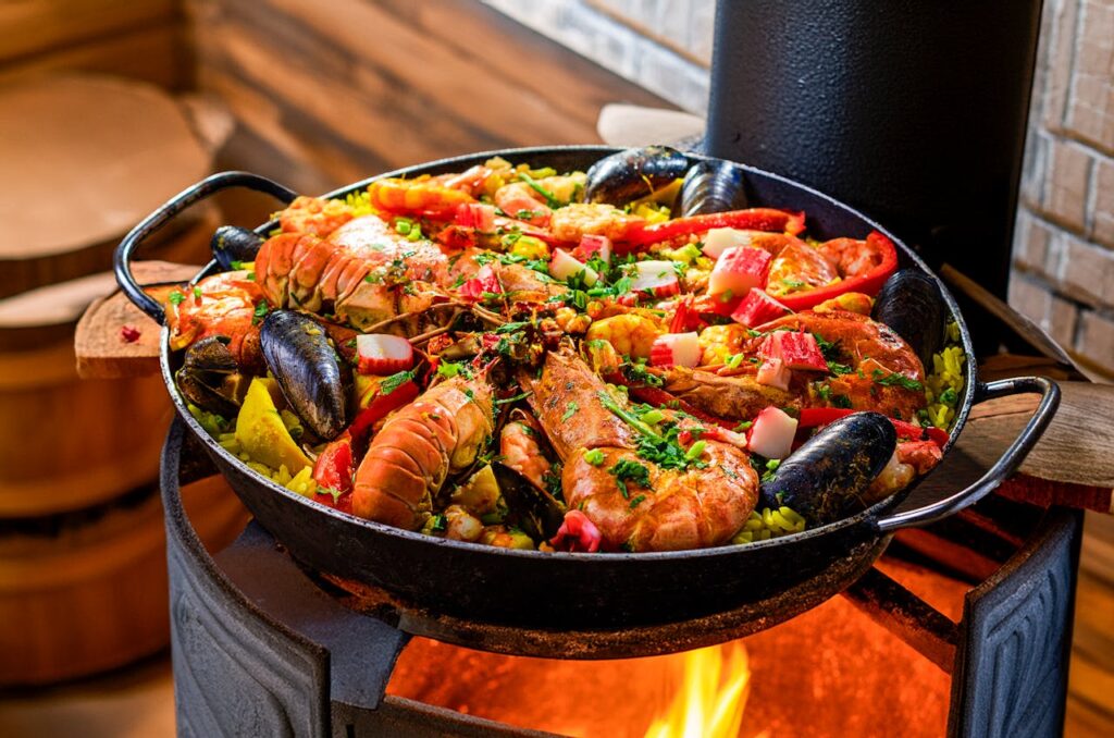 Corporate team building paella cooking workshop in Madrid