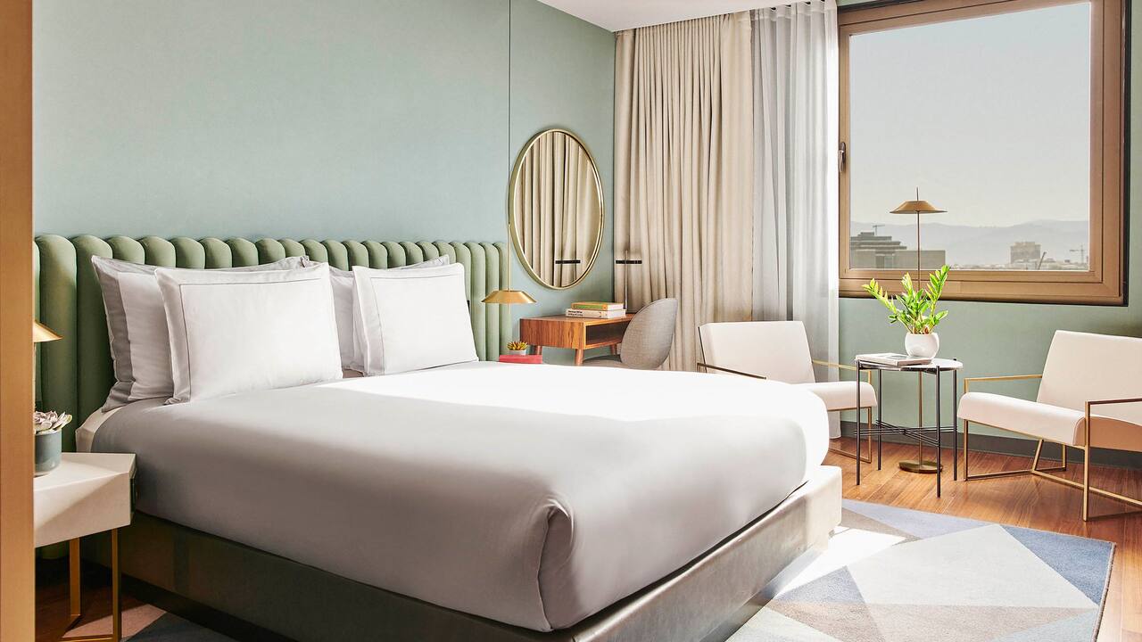 Premium King bedroom at Grand Hyatt Barcelona